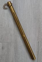 Antieke messing spaarpot Lengte circa 35,5 cm, Ophalen of Verzenden