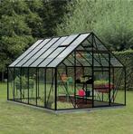 ACD serre zwart gelakt 257 x 384 cm - 9,9 m2 met aluminium o, Tuin en Terras, Ophalen, Gebruikt, Kweekkas, Glas