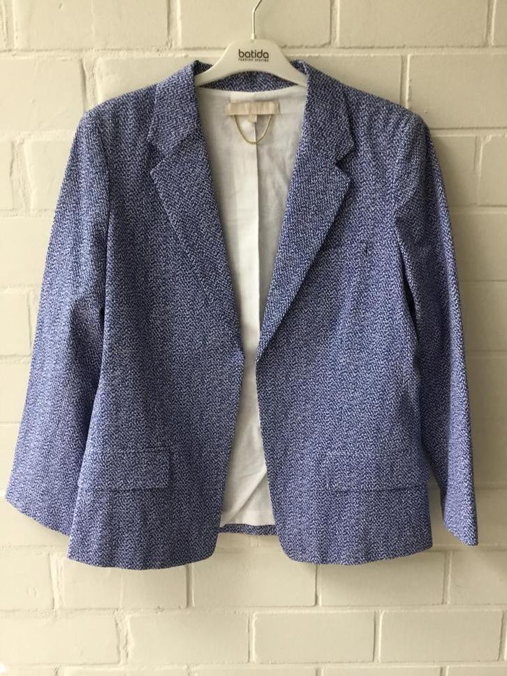 Open blazer VANESSA BRUNO, Kleding | Dames, Jasjes, Kostuums en Pakken, Zo goed als nieuw, Maat 42/44 (L), Blauw, Ophalen of Verzenden