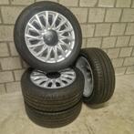 Fiat 500 velgen met continental banden, Ophalen, 15 inch, Banden en Velgen, 185 mm