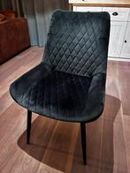 6 eetkamerstoelen velvet groen, Huis en Inrichting, Stoelen, Ophalen, Overige kleuren, Zo goed als nieuw, Stof