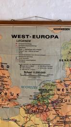 Grote oude schoolkaart: West-Europa, Ophalen, Gebruikt