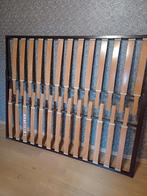 Bed en lattembodem, Huis en Inrichting, Ophalen, Gebruikt, Zwart, Tweepersoons