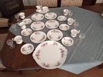 Royal Albert koffieservies 22 delig met 6 glaasjes., Collections, Porcelaine, Cristal & Couverts, Comme neuf, Service complet