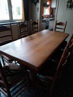 Eiken tafel (met 8 stoelen), Huis en Inrichting, Ophalen, Zo goed als nieuw