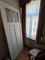Witte deur met glas, Ophalen, Gebruikt, 80 tot 100 cm, Binnendeur