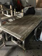 Teak tuintafel en stoelen, Tuin en Terras, Tuintafels, Ophalen, Gebruikt, Rechthoekig, Teakhout