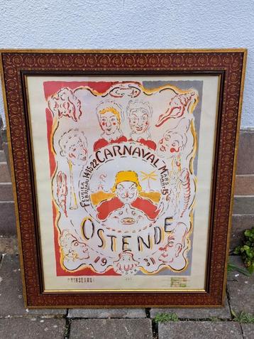 affiche carnaval de james ensor beschikbaar voor biedingen