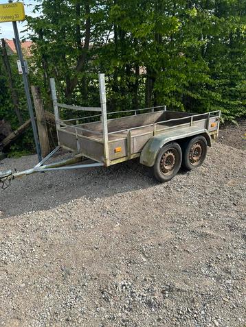 Aanhangwagen 750 kg dubbele as  beschikbaar voor biedingen