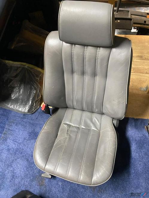 Bmw E30 voorstoel grijs leder links bestuurdersstoel sedan t, Auto-onderdelen, Interieur en Bekleding, BMW, Gebruikt, Ophalen of Verzenden