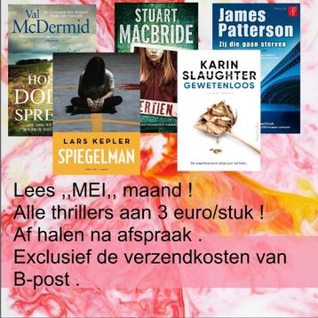 Stuart Macbride, Lars Kepler, Patterson, Slaughter, Hartman  beschikbaar voor biedingen