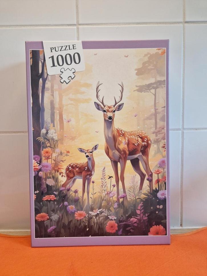 Hertenpuzzel 1000 stuks, Hobby en Vrije tijd, Denksport en Puzzels, Zo goed als nieuw, Ophalen of Verzenden