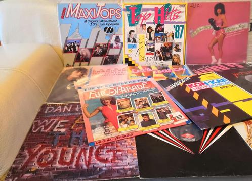 Lot de 15 disques, années 80 / Artistes Divers + 2 x 2 LPs, CD & DVD, Vinyles | Autres Vinyles, Comme neuf, Autres formats, Enlèvement ou Envoi