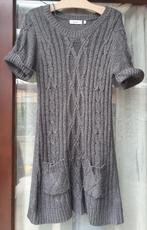 Grijze gebreide jurk van C&A maat M, Kleding | Dames, Maat 38/40 (M), Ophalen of Verzenden, Grijs, Gedragen