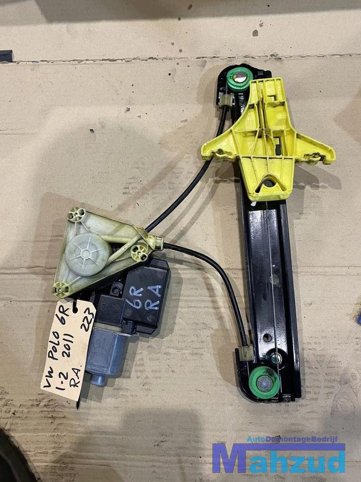 VW POLO 6R Rechts achter raammechaniek elektrisch mechanisme, Auto-onderdelen, Ruiten en Toebehoren, Volkswagen, Gebruikt