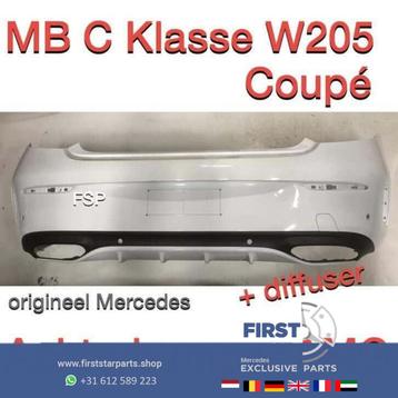 C205 Mercedes C Klasse Coupé achterbumper compleet wit W205 disponible aux enchères