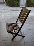 4 tuinstoelen, Ophalen, Gebruikt, Hout, Inklapbaar