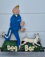 Support vintage en étain et en bois pour chien | milou 1970, Collections, Personnages de BD, Tintin, Utilisé, Enlèvement ou Envoi