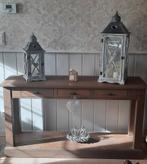 Bijzettafel in massief eiken hout in perfecte staat, Huis en Inrichting, Ophalen of Verzenden, Zo goed als nieuw