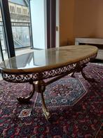 Mooie salontafel met marmeren blad en bijzettafeltje, Huis en Inrichting, Tafels | Salontafels, Ophalen, Gebruikt, 100 tot 150 cm