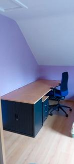 Set bureau + stoel + 2 meubels + accessoires, Huis en Inrichting, Bureaus, In hoogte verstelbaar, Zo goed als nieuw, Ophalen, Bureau