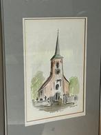 Aquarelle pastel VOSSEM (TERVUREN) de kerk '79 Vanden Brande, Enlèvement ou Envoi