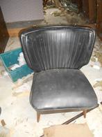 Zwart lederen kuipzetel, Ophalen, Gebruikt, Minder dan 75 cm, Leer