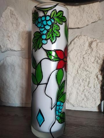 Vase peint à la main manufacture de Boussu 