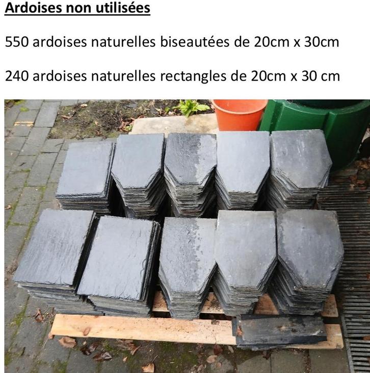 Ardoises naturelles Belge, Bricolage & Construction, Tuiles & Revêtements de toit, Comme neuf, Autres types, Enlèvement