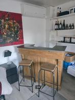 Binnen Bar met 2 krukken, Maison & Meubles, Dénudé, Enlèvement, Comme neuf, Y compris les chaises de bar