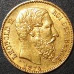 Or - Belgique - 20 francs - Léopold II — 1874 — Type 5, Timbres & Monnaies, Monnaies | Belgique, Or, Enlèvement ou Envoi, Monnaie en vrac