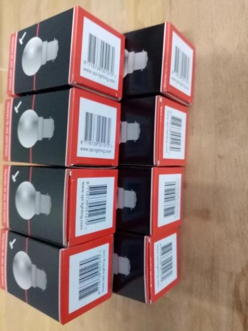 9x nieuw bajonet lamp kogellamp fitting B22 mat 40 watt, Huis en Inrichting, Lampen | Losse lampen, Nieuw, Gloeilamp, 30 tot 60 watt