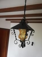 Lustre fer forgé, Enlèvement ou Envoi, Utilisé, Verre