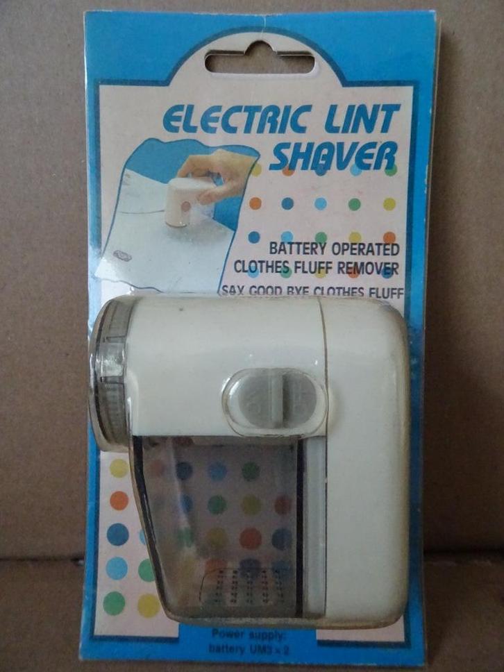 Vintage Electric lint shaver pluizenverwijderaar ontpluizer, Antiek en Kunst, Curiosa en Brocante, Ophalen of Verzenden