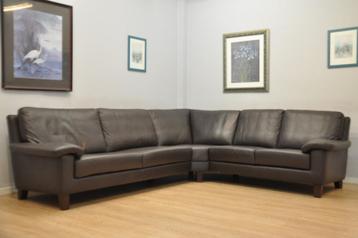 Superbe salon CUIR 300x255cm carré brun confort