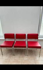 3 chaises rouges, Maison & Meubles, Chaises, Comme neuf, Modern, Enlèvement, Cuir