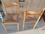 2 stoelen met rieten zitting, Huis en Inrichting, Ophalen, Zo goed als nieuw