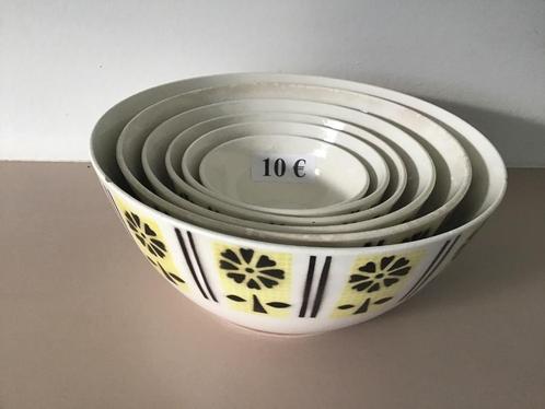 6 antieke eetschalen passend in elkaar en enkele andere, Antiek en Kunst, Antiek | Schalen, Ophalen of Verzenden