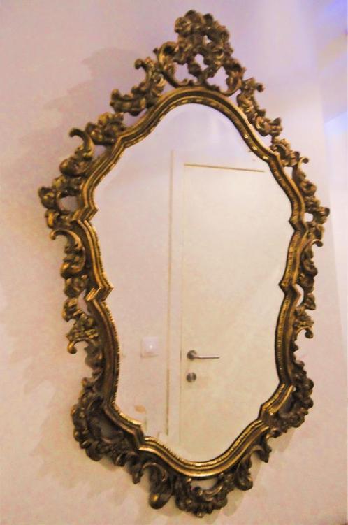 Spiegel Kasteel Goud verguld kader Antiek H105💎😍💑👌, Antiek en Kunst, Antiek | Spiegels, 50 tot 100 cm, 100 tot 150 cm, Overige vormen