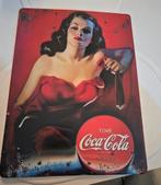 Vintage metaal coca cola bord 30x40, Verzamelen, Ophalen of Verzenden, Zo goed als nieuw