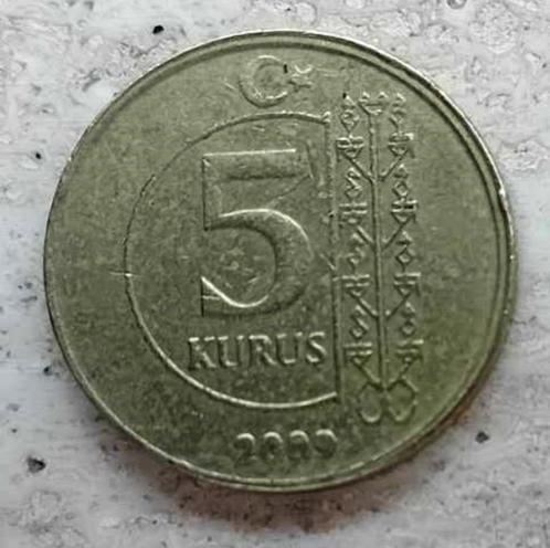 5 kurus (Turkije) 2009, Postzegels en Munten, Munten | Azië, Losse munt, Ophalen of Verzenden