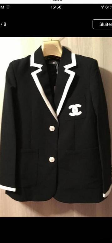Mooie Authentiek chanel blazer, Kleding | Dames, Zwart, Maat 42/44 (L), Nieuw, Ophalen of Verzenden