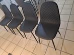 4 zwarte stoelen, Huis en Inrichting, Stoelen, Ophalen, Overige materialen, Zwart, Zo goed als nieuw