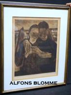 Alfons Blomme "Idylle" signé 1919, Antiquités & Art, Envoi