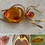 Spectaculaire broche en ambre de l'URSS.1970-1979Kaliningrad, Enlèvement ou Envoi, Utilisé