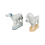 Deux chiens en porcelaine ancienne allemande, Antiquités & Art, Enlèvement ou Envoi