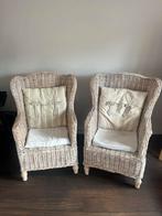 Rotan zetels, 2 stuks, Huis en Inrichting, Fauteuils, Ophalen, Zo goed als nieuw
