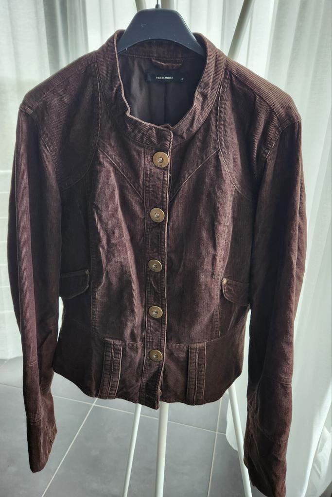 ENSEMBLE VESTE et JUPE en velours, Kleding | Dames, Jasjes, Kostuums en Pakken, Gedragen, Bruin, Ophalen