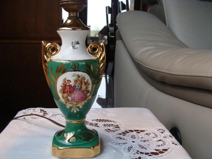 lampe de chevet en porcelaine poinçonné, vintage, Antiquités & Art, Antiquités | Éclairage, Enlèvement ou Envoi