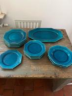 VINTAGE SERVIES BORDEN SCHAAL MOOIE KLEUR ACHTHOEKIG FEEST, Antiek en Kunst, Ophalen of Verzenden
